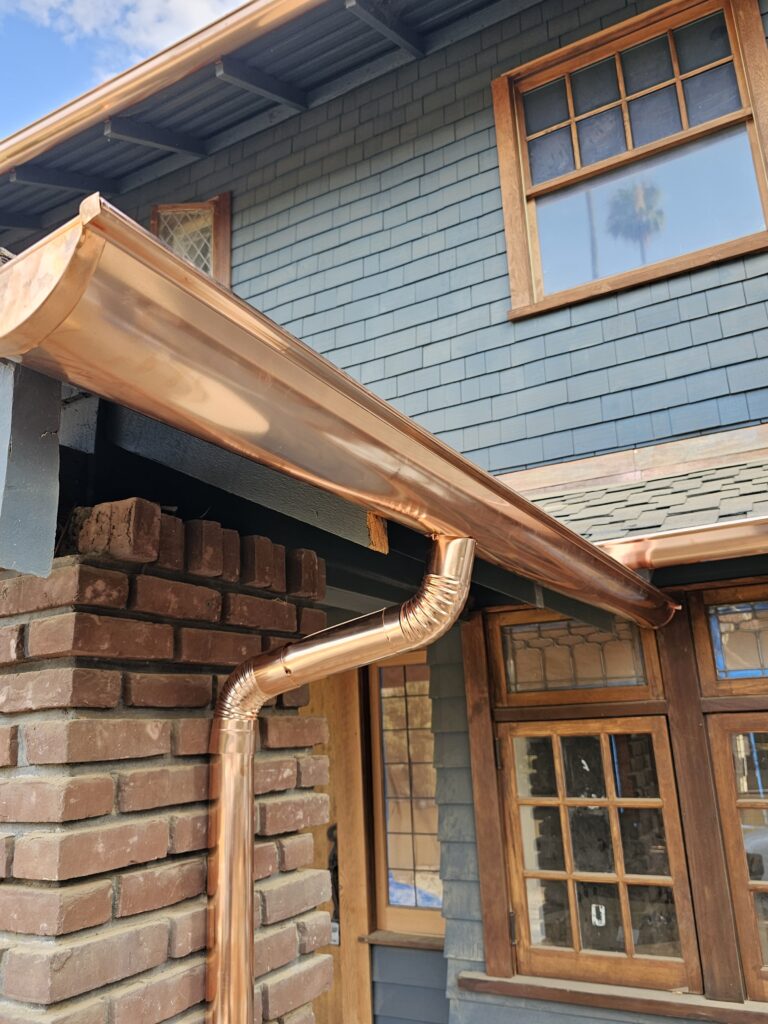 Copper Gutter Install