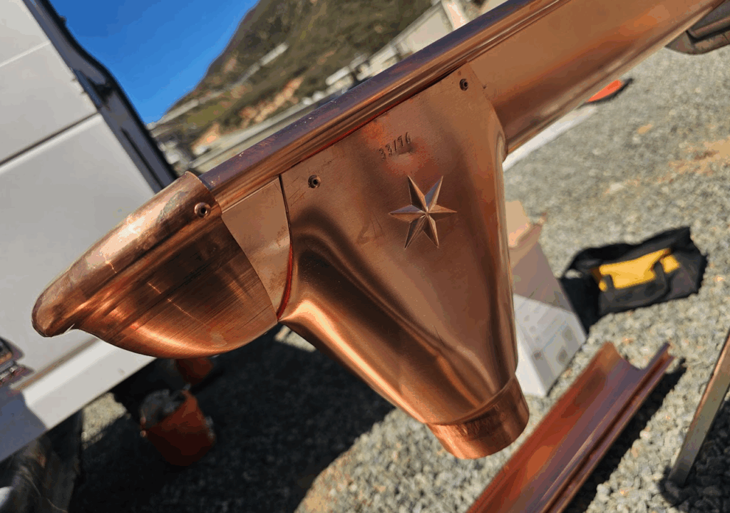 Curb Appeal Copper Gutters